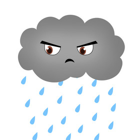灰色下雨表情包动图GIF