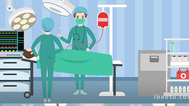 易用卡通类mg动画医院类场景类手术室