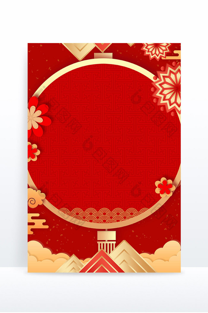 红色新年春节喜庆背景