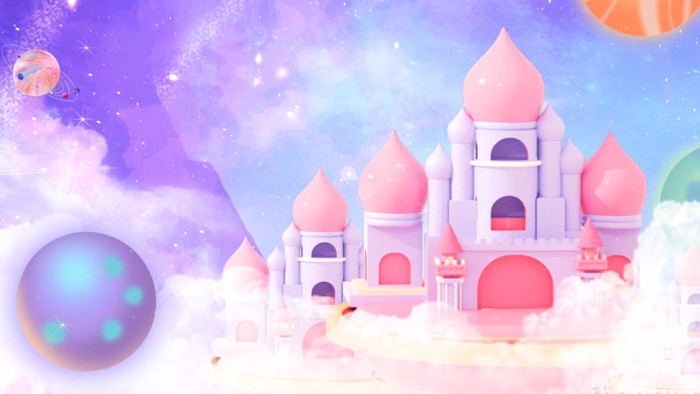 梦幻卡通气泡城堡背景视频AE模板