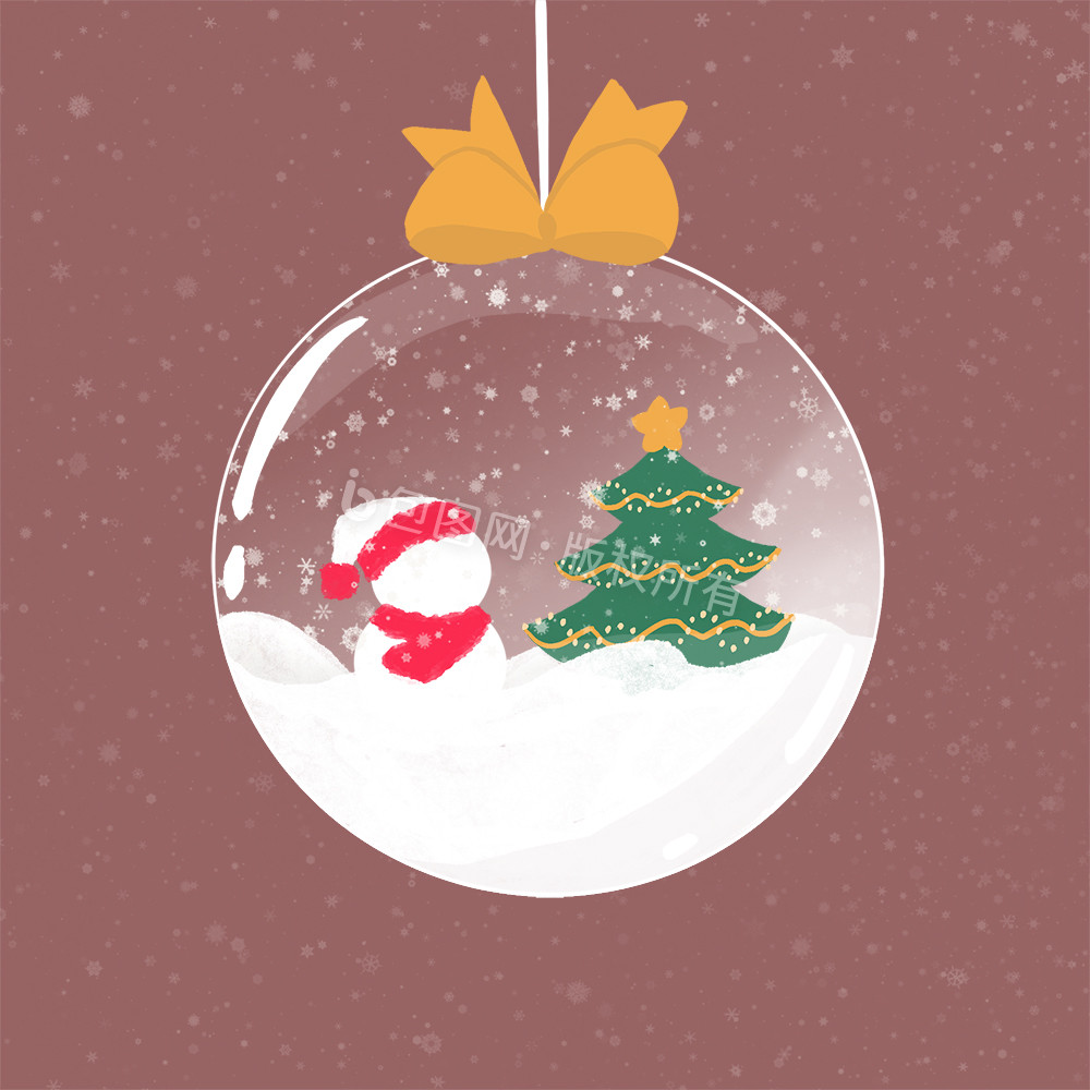 圣诞雪球元素动图GIF图片