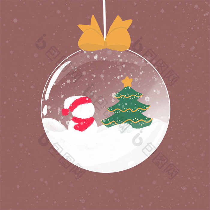 圣诞雪球元素动图GIF