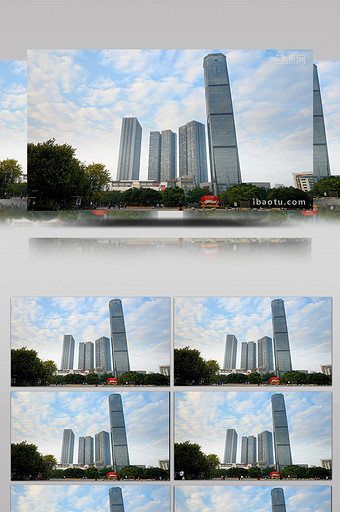 4k广西柳州帝王财富中心建筑延时图片
