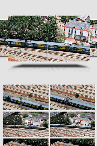 交通工具火车穿行铁道实拍4K图片