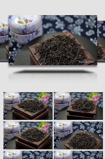 特写镜头红茶茶叶特写茶叶展示4K实拍图片