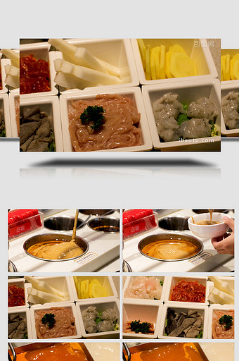 吃火锅美味美食餐饮实拍4K图片