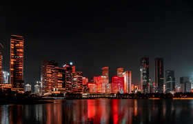 深圳CBD城市建筑夜景