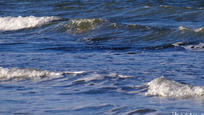自然海洋海浪浪花大海沙滩海岸实拍