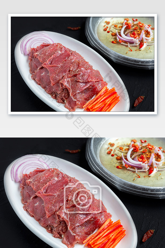 鲜切牛肉片干锅牛肉鲜肉图片图片