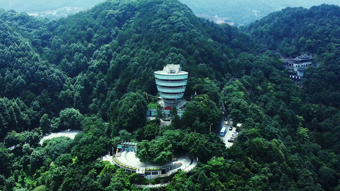 旅游景点大气重庆南山一棵树观景台4k航拍
