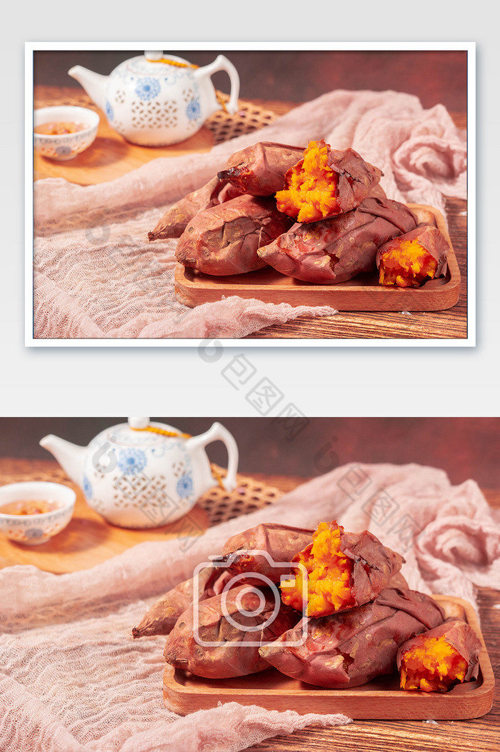 烤蜜薯烤红薯食品图片图片