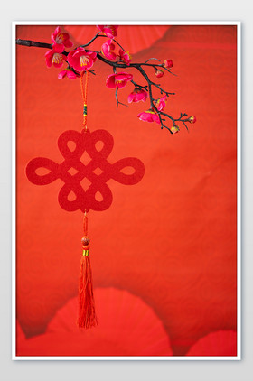 新年花枝中国结装饰品