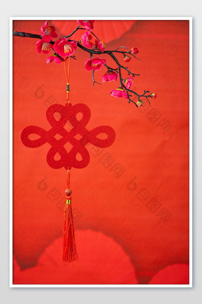 新年花枝中国结装饰品图片图片