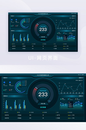 可视化大屏科技暗黑科技网页