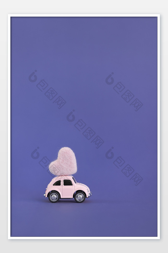 小汽车爱心创意流行色通用背景图片图片