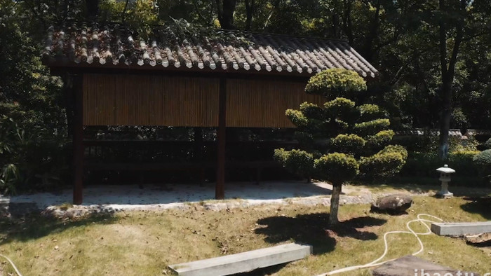 园艺设计简约日式园林日式庭院4k实拍