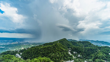 自然震撼天空乌云密布阵雨暴雨4k延时