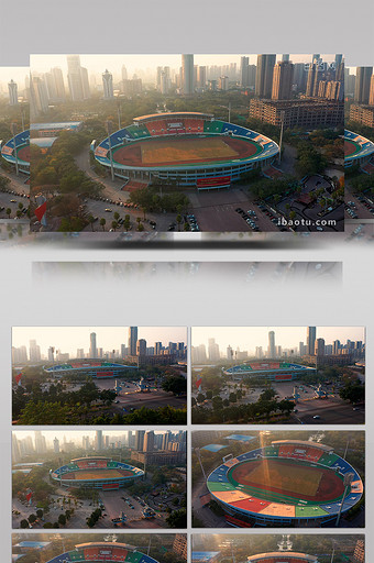 4k广西柳州城市体育中心实拍视频图片