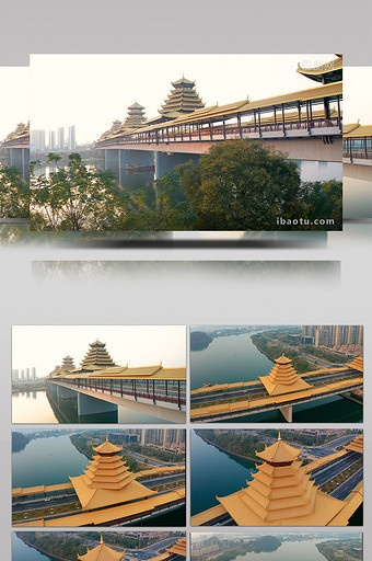 4k广西柳州凤凰岭大桥地标建筑实拍视频图片