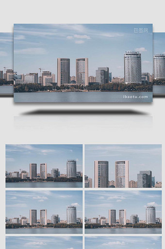 唯美地标建筑合肥市政府大楼8k实拍延时图片