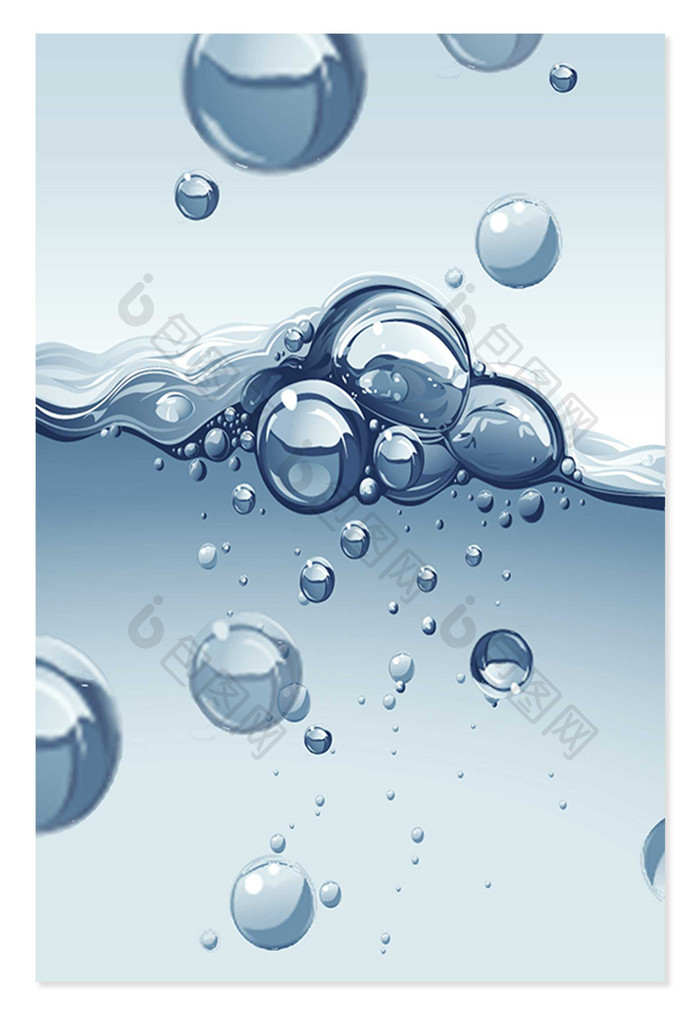 气泡纹理写实水流呼吸背景