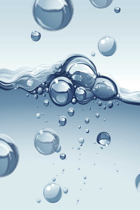 气泡纹理写实水流呼吸
