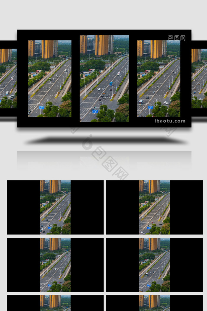 公路桥梁交通车流延时实拍素材