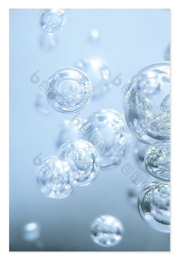 气泡精华多肽氨基酸化妆品背景