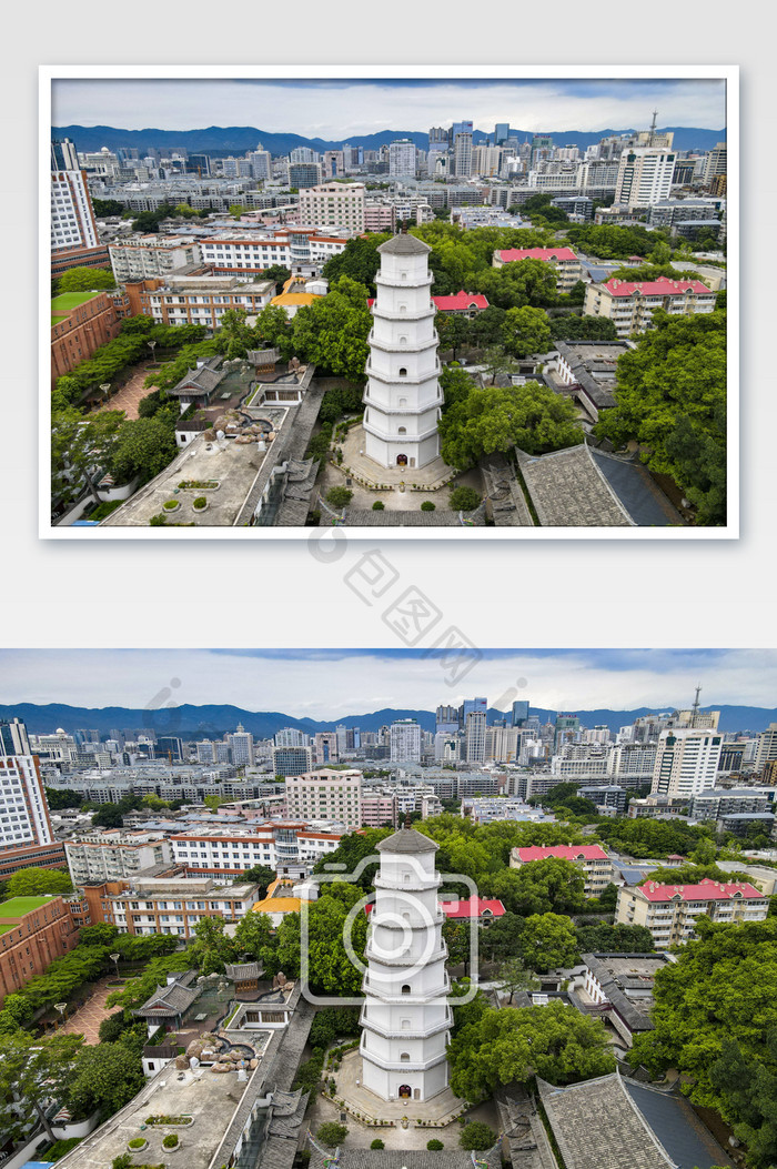 福州地标白塔建筑摄影图片