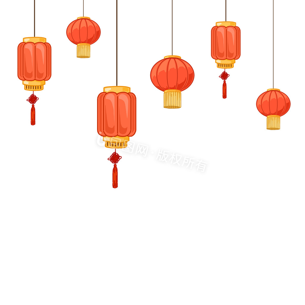 春节新年灯笼装饰动图GIF图片