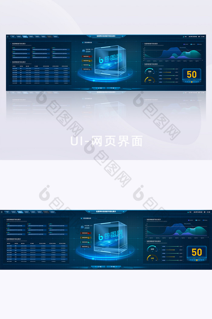 科技感数据可视化展示超级大屏数据展示图片图片