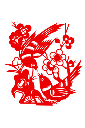 喜鹊春节窗花春节窗花