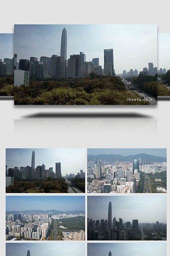 城市地标深圳平安金融中心地标航拍视频图片