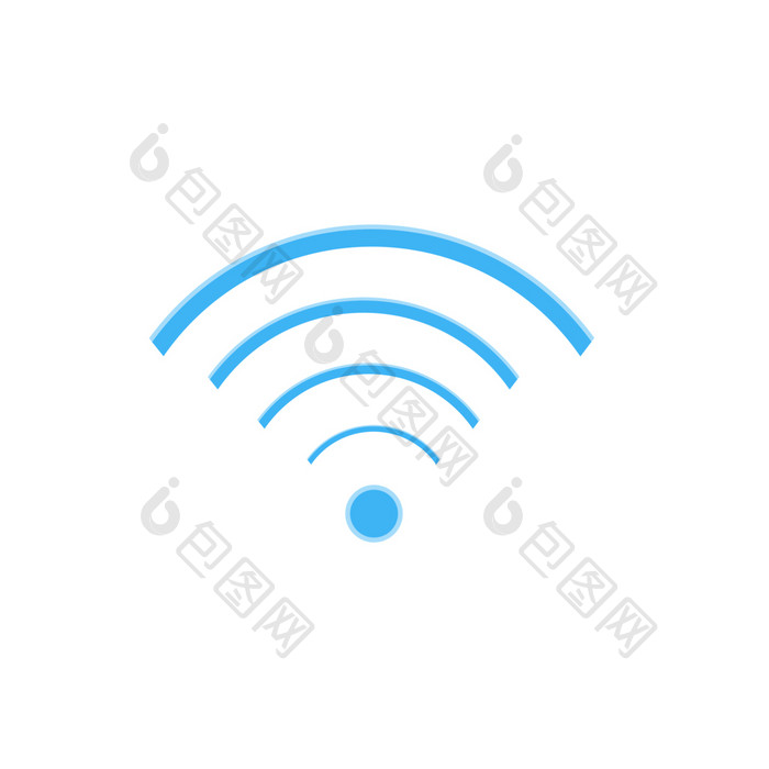 WiFi无线网信号蓝色图标动图GIF