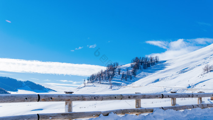 新疆喀纳斯雪景大雪图片
