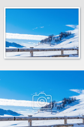 新疆喀纳斯雪景大雪