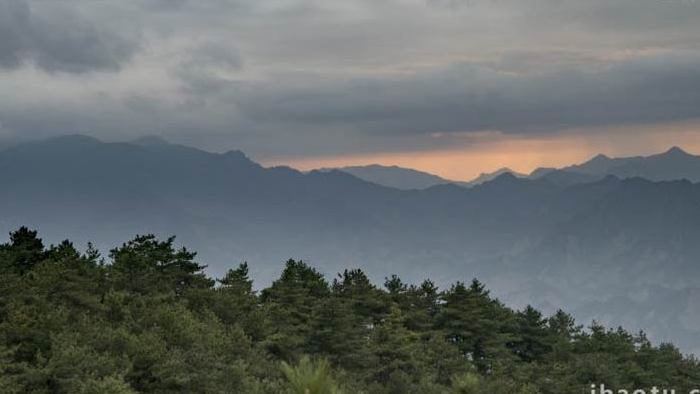 自然风光山区乌云延时摄影