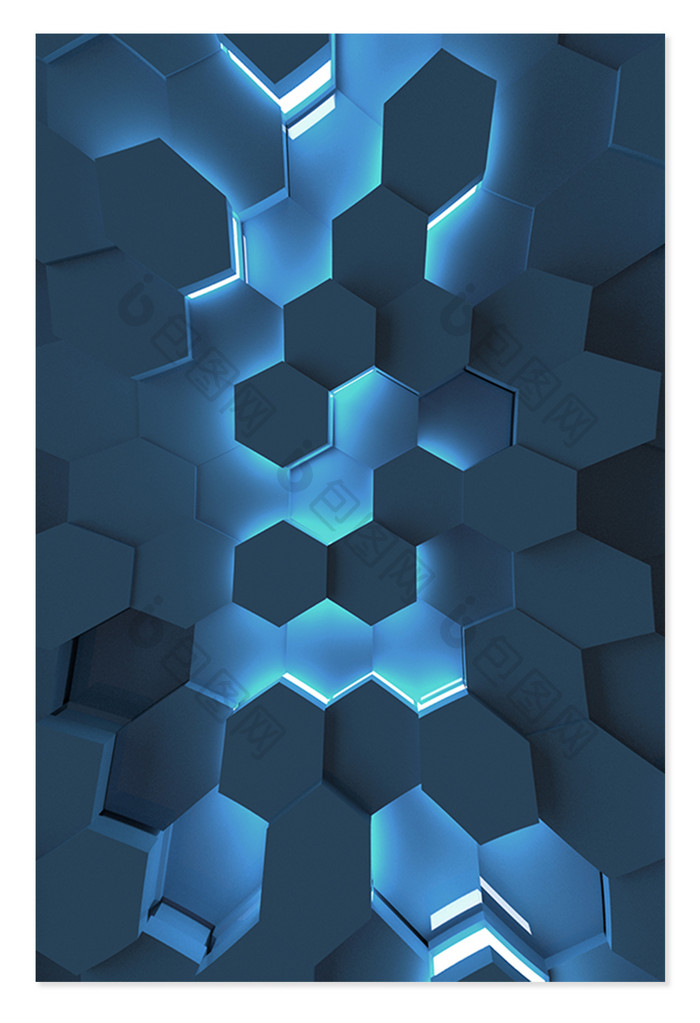 蓝色几何纹理质感科技风格背景