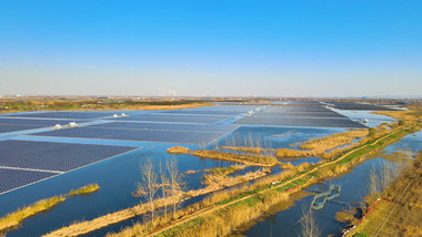 水上光伏发电中国能源科技4K航拍