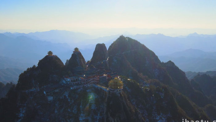 河南老君山5A级风景区4K航拍