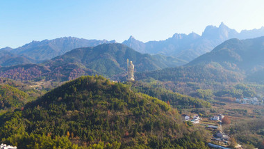 九华山大佛像5A景区4K航拍