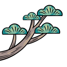 国潮松树小动画动图GIF