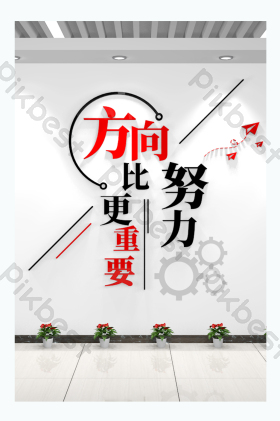 企业励志标语方向比努力更重要企业文化墙