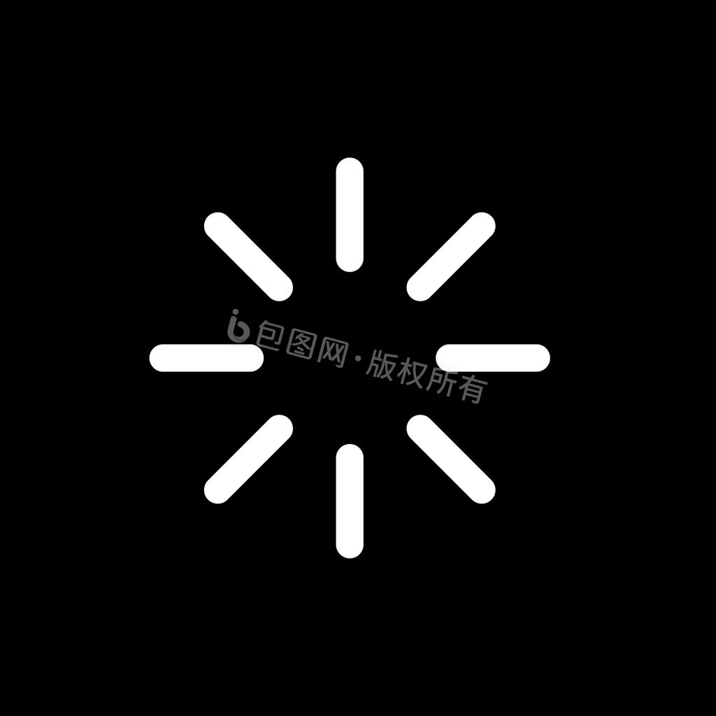 白色旋转缓冲加载动图gif