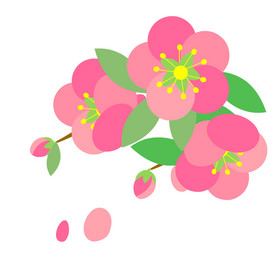 春天粉色花瓣花朵飘落动效动图GIF