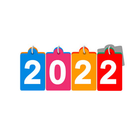 2022日历翻页跨年动图GIF