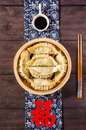 美味新年饺子传统美食摄影图图片