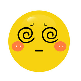 橙色脸部晕表情包gif图白色大气美女脸部保养整容启动页黄色卡通吐