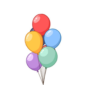 彩色气球动图gif