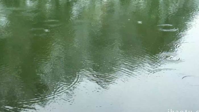 自然唯美水滴湖面空境意境视频